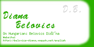 diana belovics business card